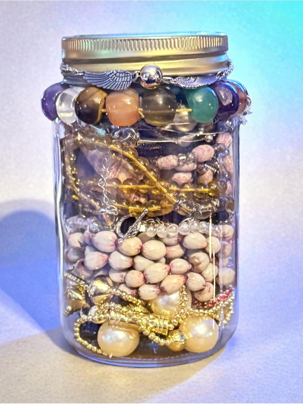 Mystery jewelry mason jar